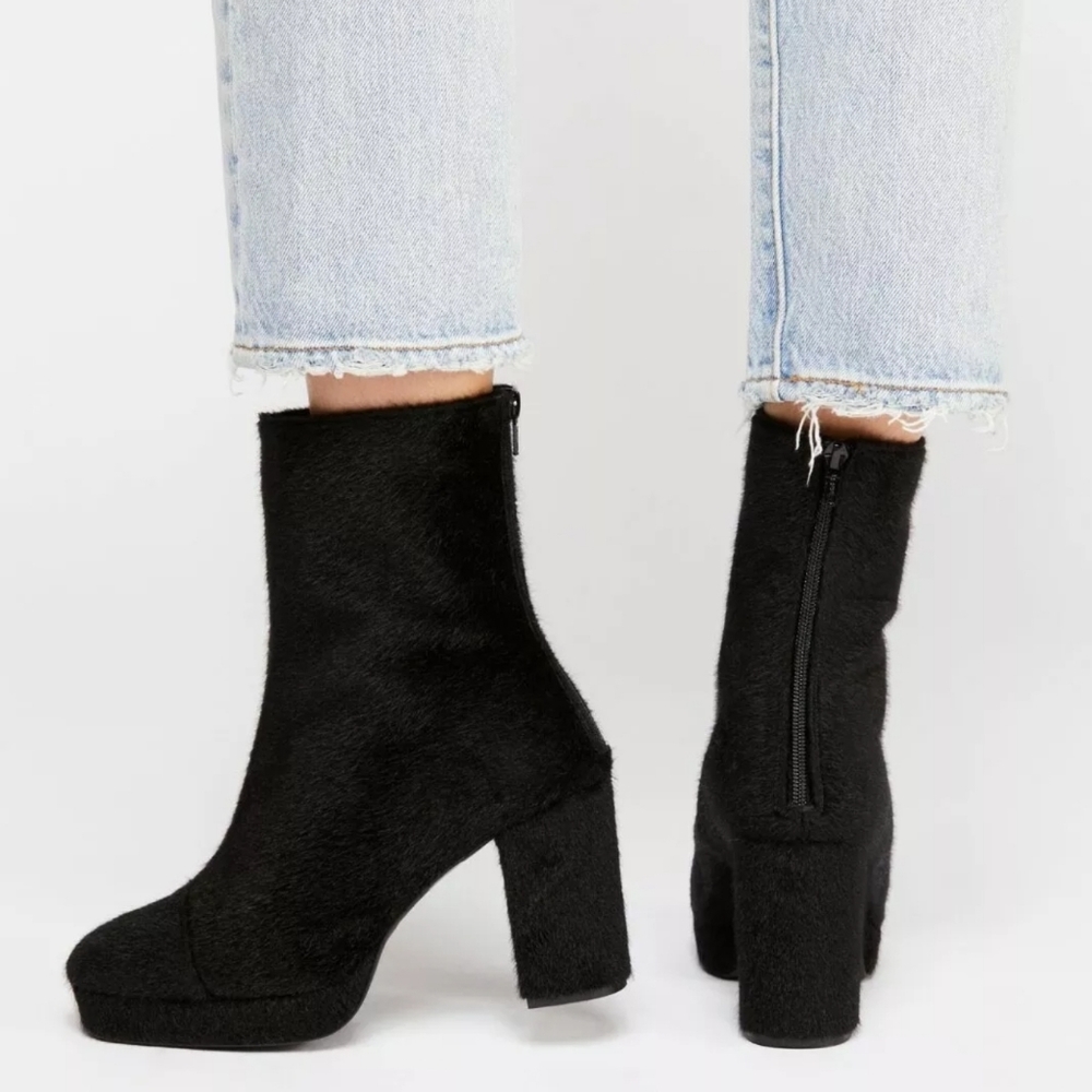 Retro-Inspired Pony Hair Free People Boots - Picture 3 of 8